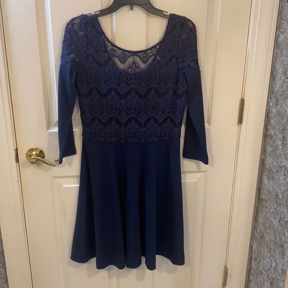 Lilly Pulitzer Crochet Shift Dress in Navy